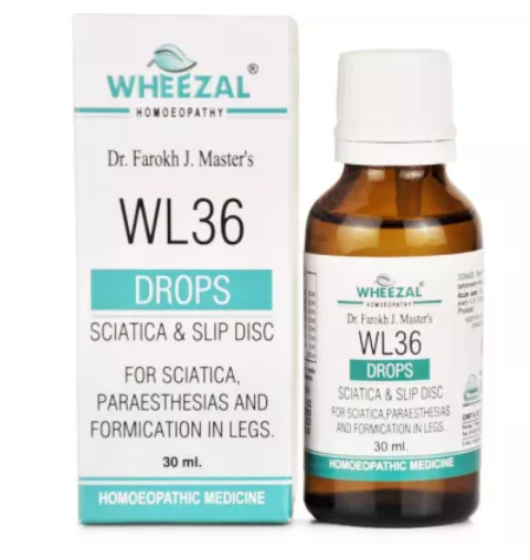 Wheezal WL-36 Sciatica And Slip Disc Drops (30ml).1
