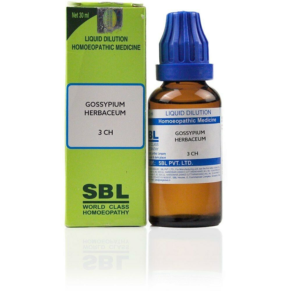 SBL Homeopathic Gossypium Herbaceum Dilution 30ml 3