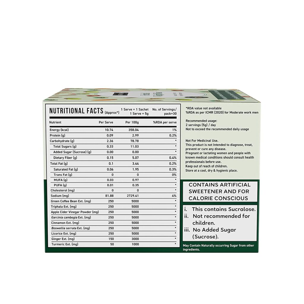 Kapiva Herbal WeightWise, 150g – Ayurvedic Proprietary Blend Of 10 Herbs For Weight Management, Jaljeera Flavour2