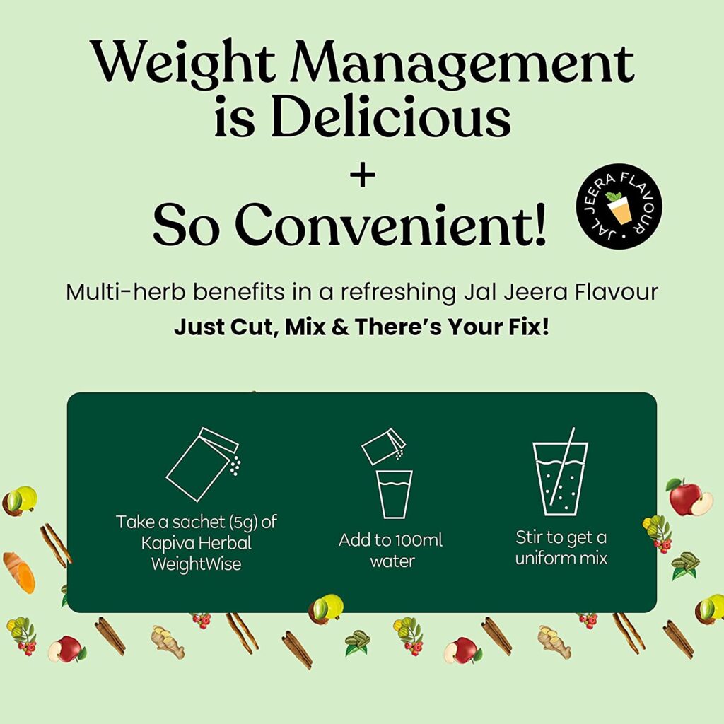 Kapiva Herbal WeightWise, 150g – Ayurvedic Proprietary Blend Of 10 Herbs For Weight Management, Jaljeera Flavour4