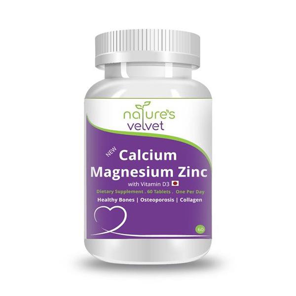 Natures Velvet Lifecare Calcium Magnesium Zinc with Vitamin D3, 60 Tablets 1