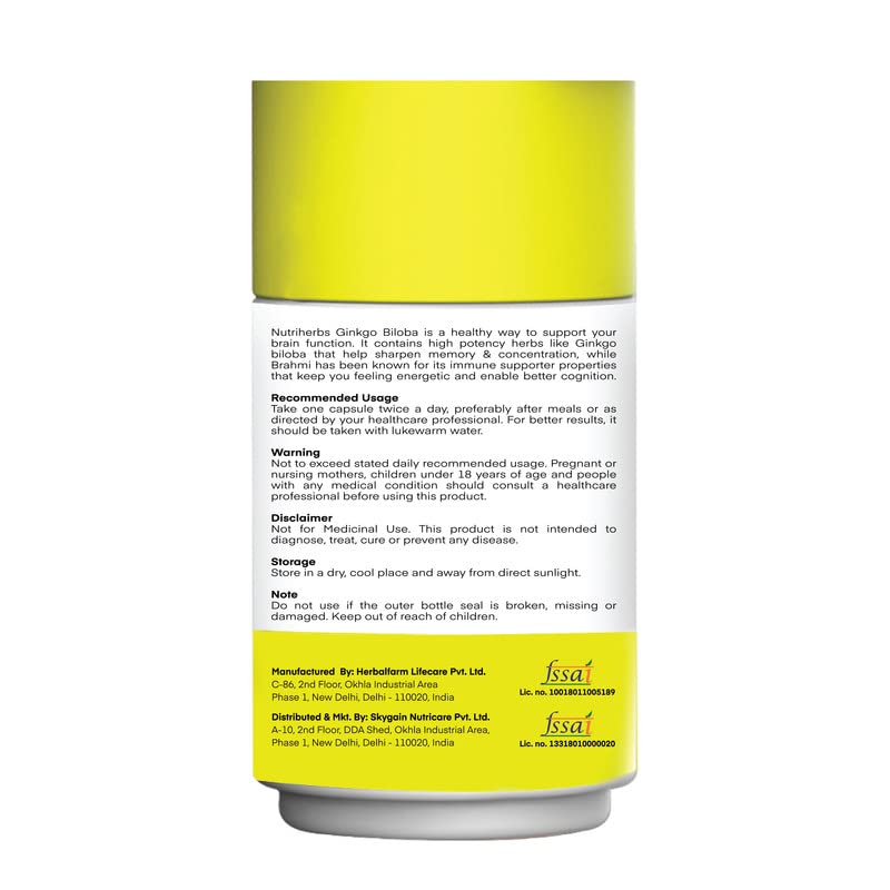 Nutriherbs Ginkgo Biloba 500mg 90 Capsules 3