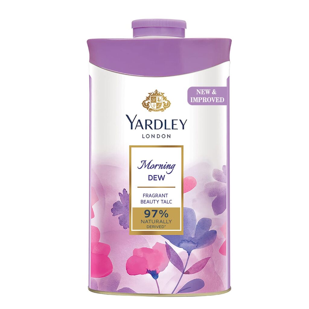 Yardley London Morning Dew Perfumed Talc for Women, 250g powder 1