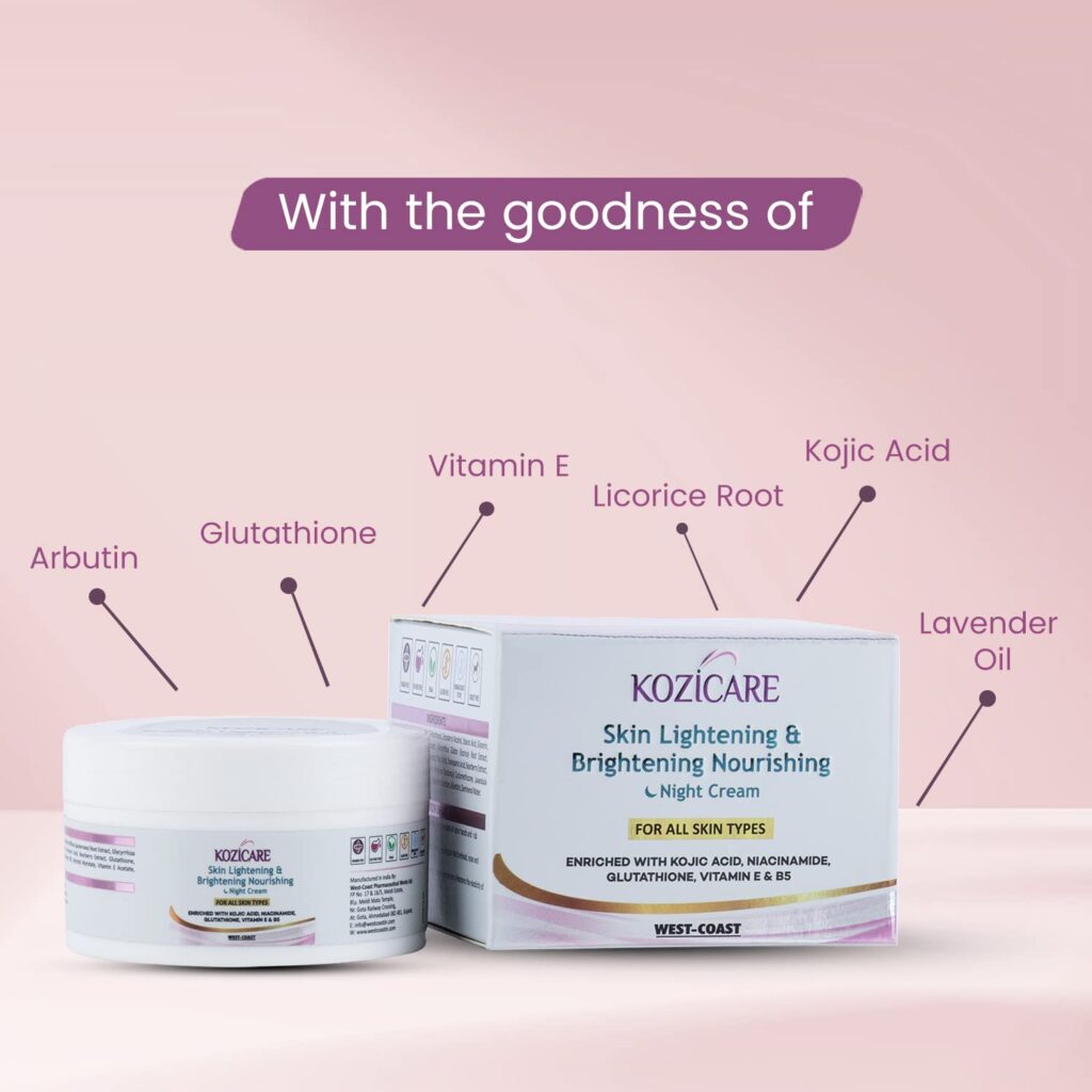 Kozicare Skin Lightening & Brightening Nourishing Night Cream 50gm 3