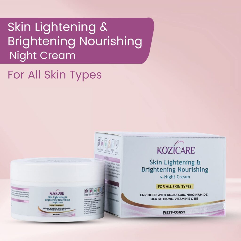 Kozicare Skin Lightening and Brightening Nourishing Night Cream 50gm 2
