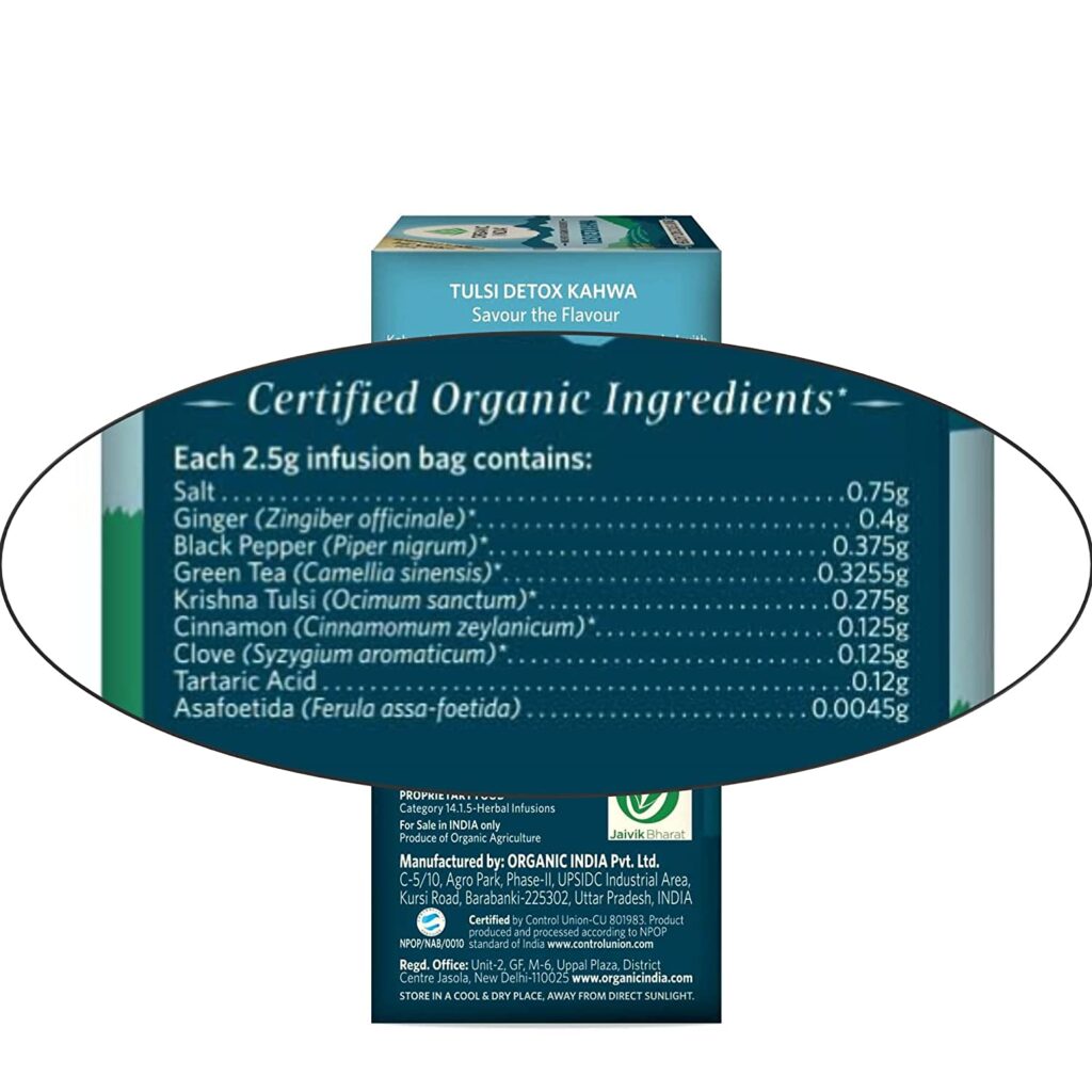 ORGANIC INDIA Tulsi Detox Kahwa 25 IB - 25 Tea Bags 2