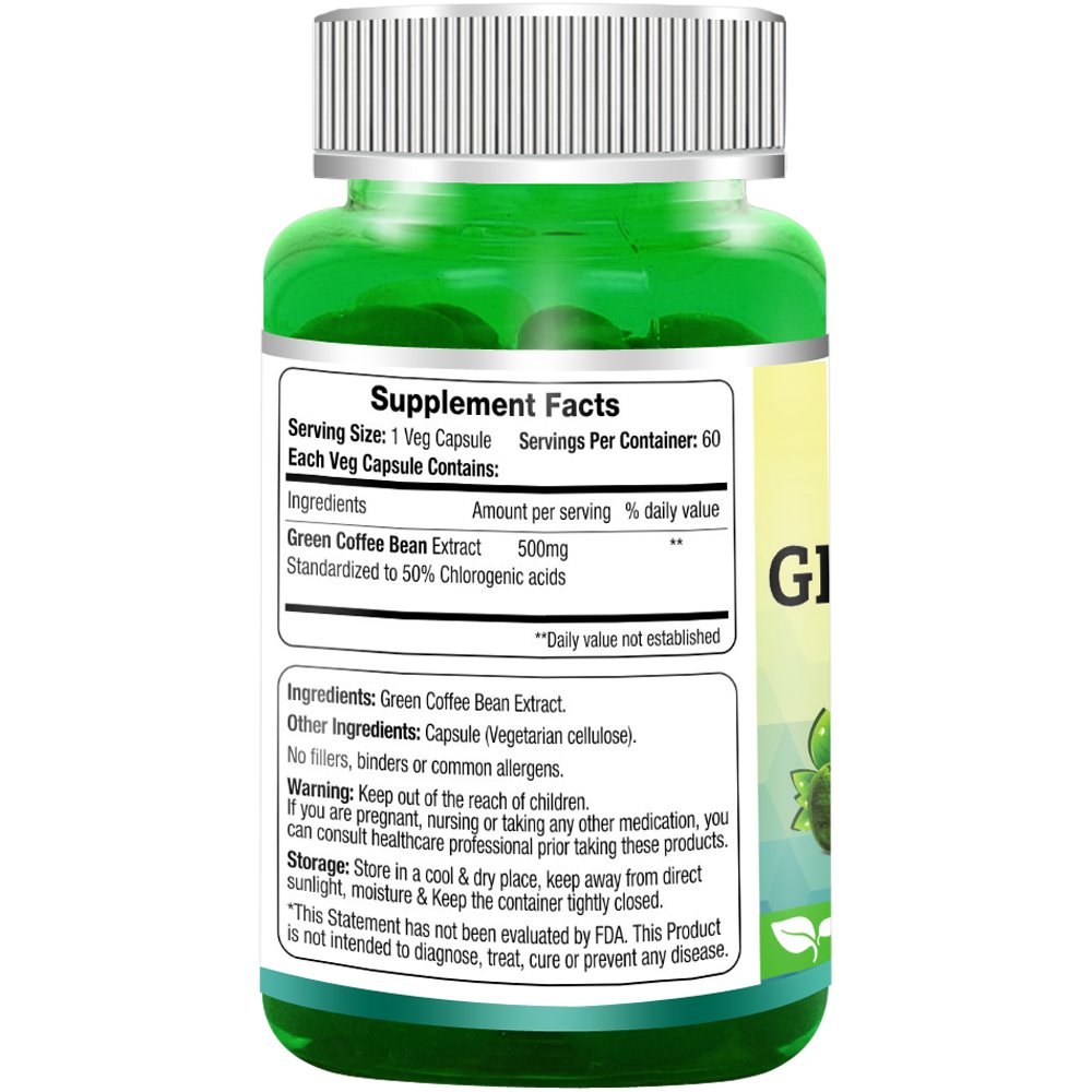 Morpheme Remedies Green Coffee Beans 500 mg - 60 Veg Capsules 2