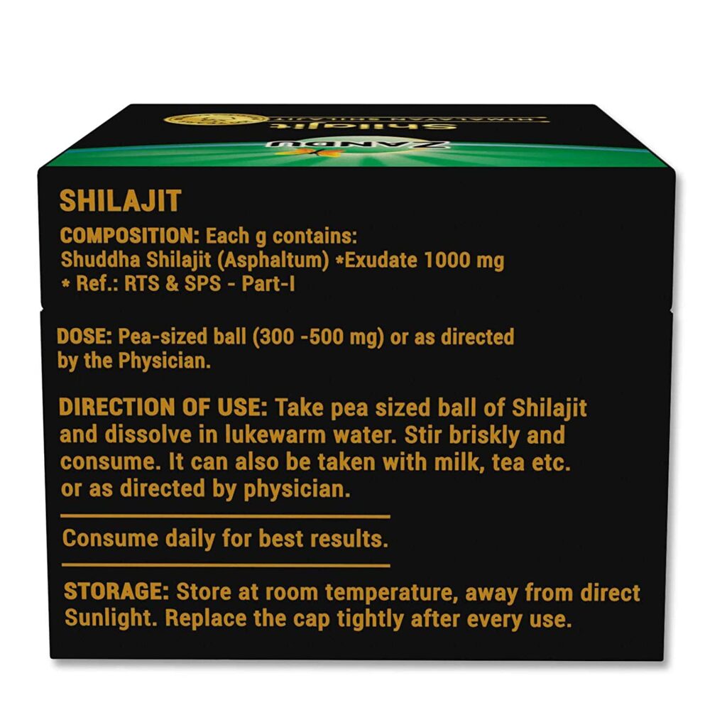 Zandu Pure Himalayan Shilajit Resin 20g 5